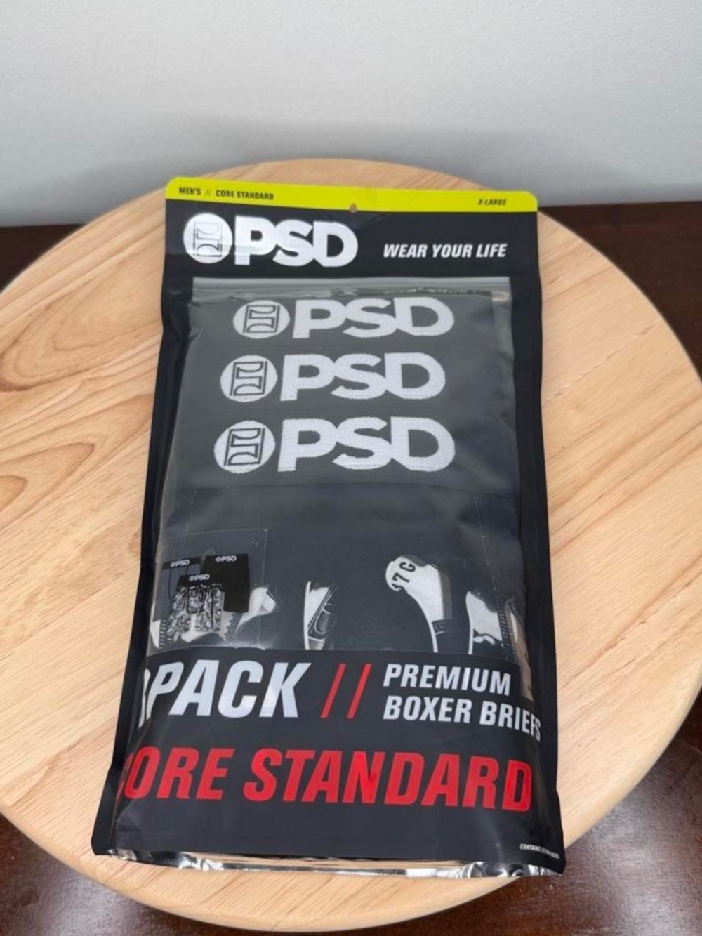 PSD 3 Pack Core Standard Boxer Briefs Cash Drip Money Black Size S & XL NEW